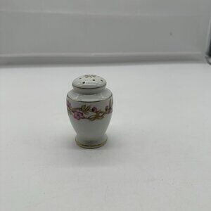EUC Vintage Valmont China Briar Rose 9 Hole Salt Shaker Pink & Tan Flowers
